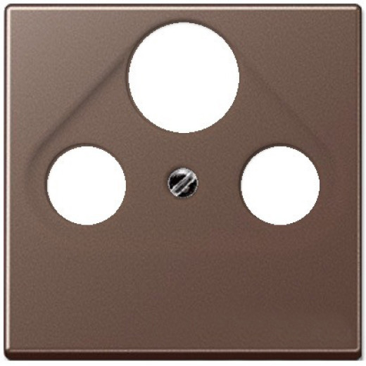 Крышка для SAT-TV-FM-розеток, фиксация винтом, дюропласт, мокко, A500