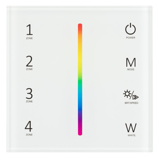 Панель Sens SMART-P45-RGBW White (230V, 4 зоны, 2.4G) (Arlight, IP20 Пластик, 5 лет)