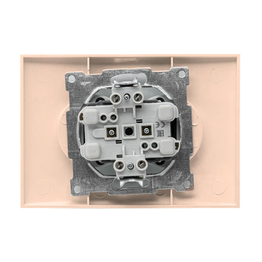 Валенсия розетка 2-местная б/з 10А кремовая с защ. штор. EKF PROxima