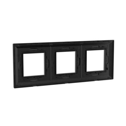 Рамка из металла 3 поста (6 мод.), Avanti, черная