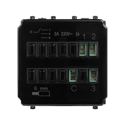 Механизм управления вентиляторами модульный, Avanti, черный матовый, 2 модуля