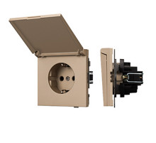 Arlight Механизм розетки влагозащищённый SCT-TENDO-MCP-PL-GD (230V, 16A) (-)