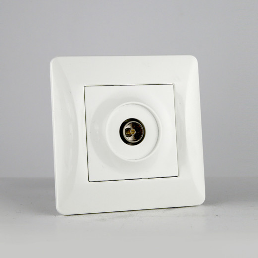 TV розетка одиночная (белый)