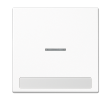 JUNG Клавиша для  выключателя с окошком для подсветки и полем для надписи белая