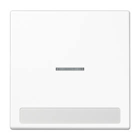 JUNG Клавиша для  выключателя с окошком для подсветки и полем для надписи белая