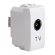 TV розетка без согласующего сопротивления (проходная), белая, 1мод.