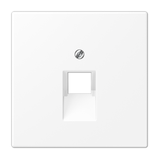 Плата (фиксация винтом) для одного модуля, термопласт, белый матовый