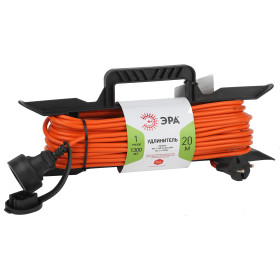 ЭРА Удлинитель силовой UFx-1-2x0.75-20m на рамке без заземления 1 розетка 20м ПВС 2x0.75мм2