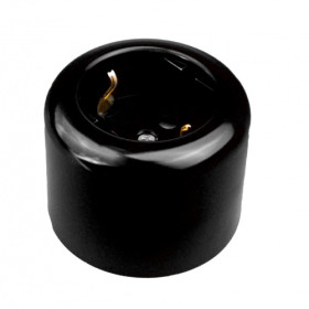 BIRONI Ришелье Пластик Черный Розетка с/з