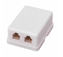 PROconnect Телефонная розетка 2 гн. RJ-11(6P-2C), внешняя (50 шт/уп)
