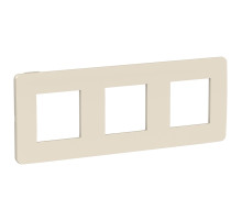 Schneider Electric Unica Studio Бежевая/Бежевая Рамка 3-ная