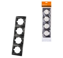 TDM Рамка 4-х постовая вертикальная старинное серебро 