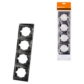 TDM Рамка 4-х постовая вертикальная старинное серебро 