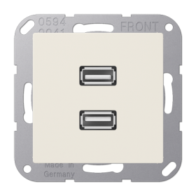 JUNG Мультимедиа разъём, слоновая кость