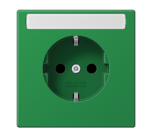 JUNG SCHUKO розетка с полем для надписи 9x58 мм, зелёный