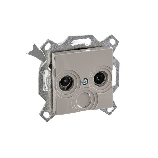 Розетка TV-R ABB Levit проходная 7дБ кофе макиато