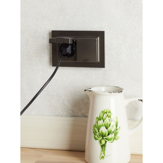 BRITE Роз. 2-я с кр. 16А в сб IP44 РСбш12-3-44-БрТБ бр. IEK