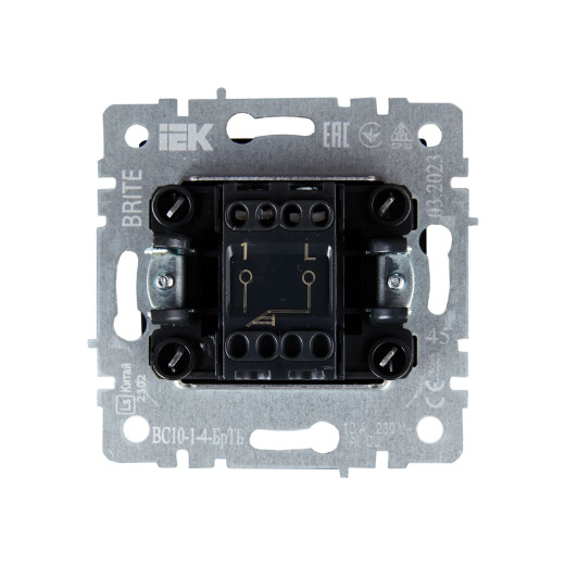 BRITE Выключ. 1-кл. самовозвратн. 10А ВС10-1-4-БрТБ бр. IEK