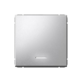 Systeme Electric ArtGallery Алюминий Выключатель 1-клавишный кнопочный с подсв. 10А, механизм