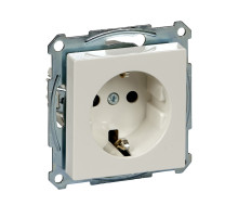 Schneider Electric Merten SM Бел глянец Розетка с/з с защитными шторками безвинт. зажим