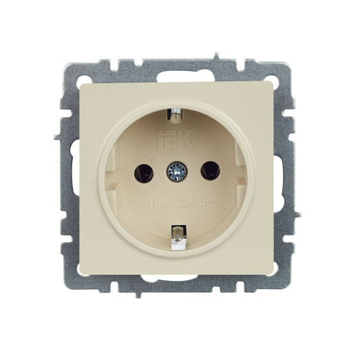 BRITE Роз. с з/к без з/ш 16А РС11-1-0-БрКр беж. IEK
