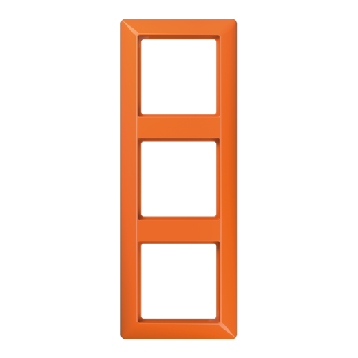 Рамка 3-кратная для вертикальной и горизонтальной установки, термопласт, оранжевая