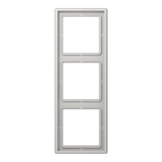 Рамка для вертикальной и горизонтальной установки, 3 поста, дюропласт, светло-серый, LS990