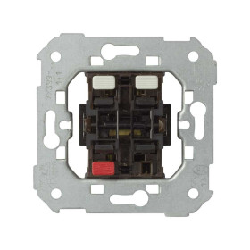 Simon 75 Мех Двухклавишный кнопочный выключатель (1вх+2вых), 1 вход, 10А 250В, S82,82N,88