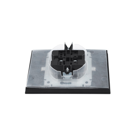 BRITE Роз. 2-я с кр. 16А в сб IP44 РСбш12-3-44-БрЧ черн. IEK