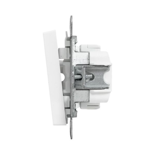 Механизм выключателя, одноклавишный, кнопочный, белый Эпика EKF