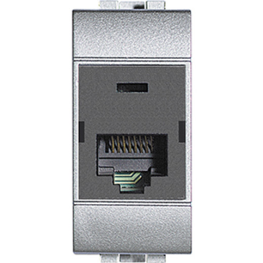 Livinglight Розетка RJ45, UTP, Cat. 6, IDC 110, алюминий