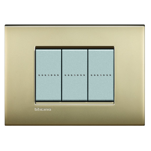 Livinglight Рамка AIR 3 модуля, цвет Матовое золото