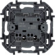 Выключатель двухклавишный с подсветкой/индикацией - Legrand/Daccord Inspiria - 10АХ 250В безвинтовые зажимы - алюминий