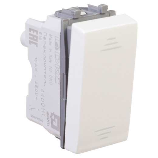 Переключатель модульный, Avanti, белое облако, 1 модуль