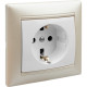Розетка с заземлением - Legrand Valena - без шторок 16А 250В винтовые зажимы - белый