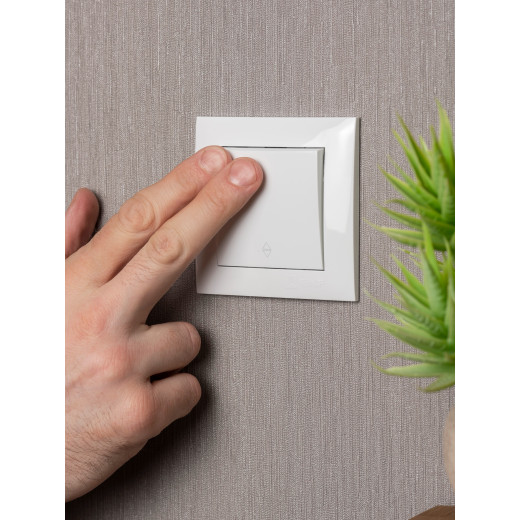 Валенсия выключатель 1-кл. 10А белый проходной EKF PROxima