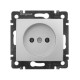 Розетка без заземления - Legrand Valena - без шторок 16А 250В винтовые зажимы - алюминий