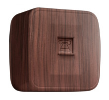 EKF Basic Минск Темное дерево Розетка RJ-45, 1А, 120В, ОП.