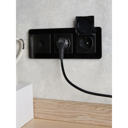 BRITE Рамка 3-мест. РУ-3-2-Бр стекло черн. RE IEK