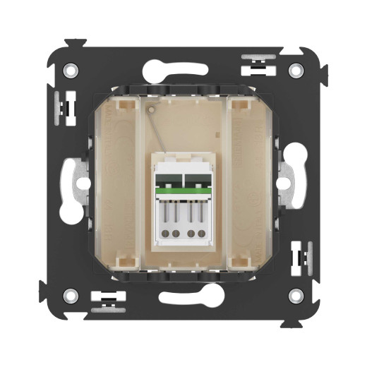 Компьютерная розетка RJ-45 в стену, кат.6А одинарная, Avanti, ванильная дымка