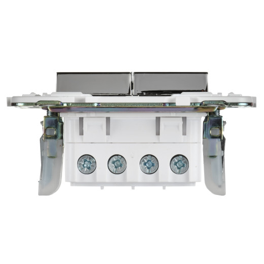 SKANDY Выключ. 2-кл. перекр. 10А SK-V06N никель IEK