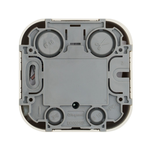 Вывод кабеля - Legrand Quteo - IP20 накладной монтаж - слоновая кость