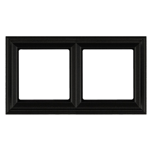 Рамка 2-поста, термопласт, черный матовый, Eco Deco