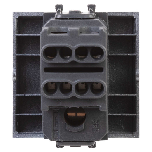 Инвертор одноклавишный модульный, Avanti, закаленная сталь, 2 модуля