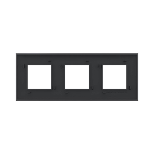 Рамка 3 поста (6 мод.), Avanti, черный матовый