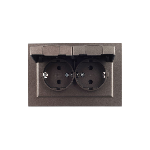 BRITE Роз. 2-я с кр. 16А в сб IP44 РСбш12-3-44-БрТБ бр. IEK