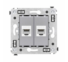 DKC Avanti Компьютерная розетка RJ-45 без шторки в стену, кат.6 двойная, 