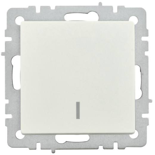 BRITE Выключ. 1-кл. с инд. 10А ВС10-1-1-БрЖ жемч. IEK