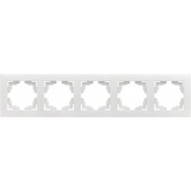 EKF PROxima Валенсия рамка 5-местная белая.