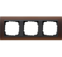 Gira Event Opaque Темно-коричневый/Антрацит Рамка 3-ая